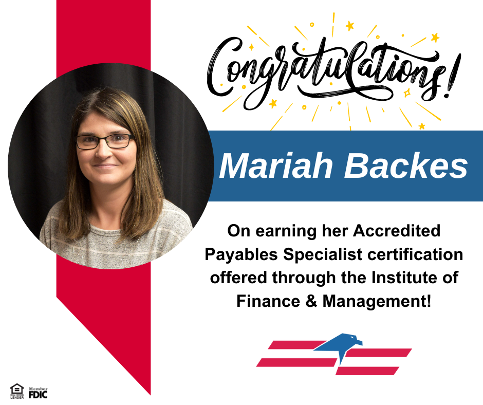 Backes Earns Accredited Payables Specialist Certification